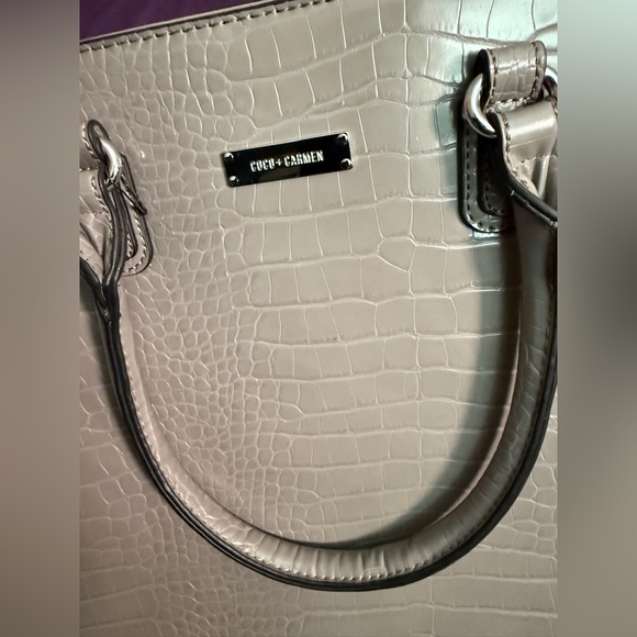 Coco + Carmen Elegant Black and Silver Tote - Picture 8 of 15